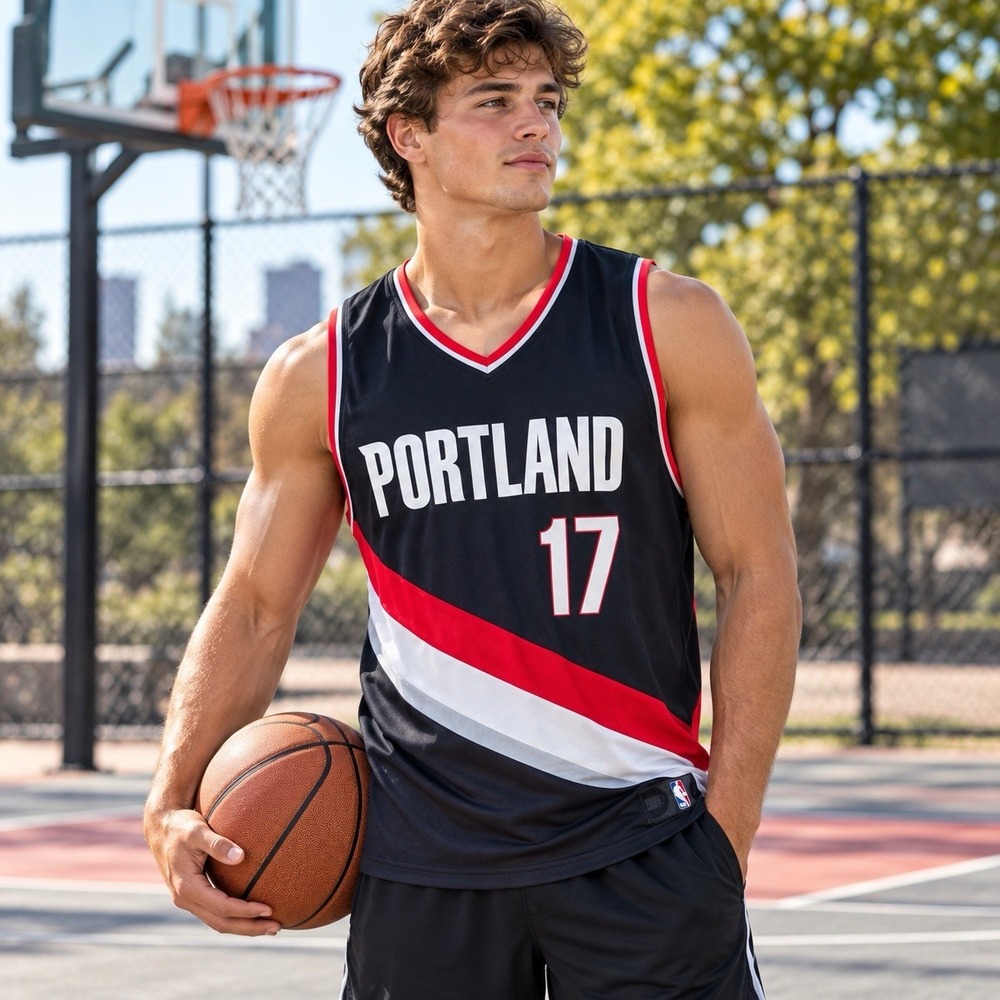 Portland Trail Blazers Fanatics #17 Sharpe NBA Icon Edition Swingman Lg Jersey